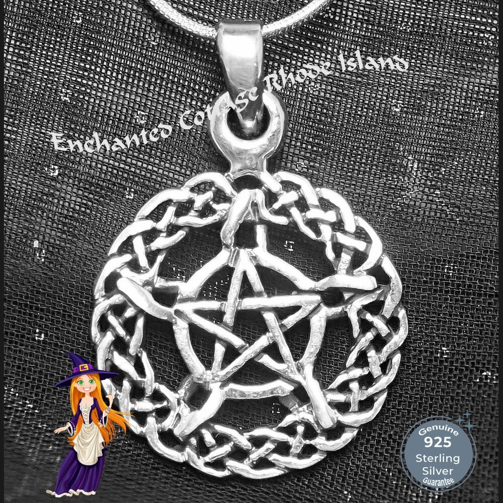 Sterling Silver 925 Celtic Knots 𝑷𝒆𝒏𝒕𝒂𝒈𝒓𝒂𝒎 𝙋𝙀𝙉𝙏𝘼𝘾𝙇𝙀